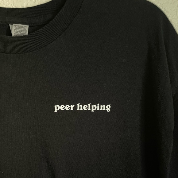 Peer Helping Men’s Short Sleeve Graphic Tee XL Black - Picture 6 of 9